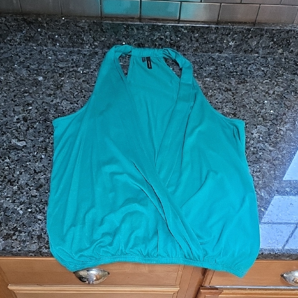 Teal Halter Neck Women's Top